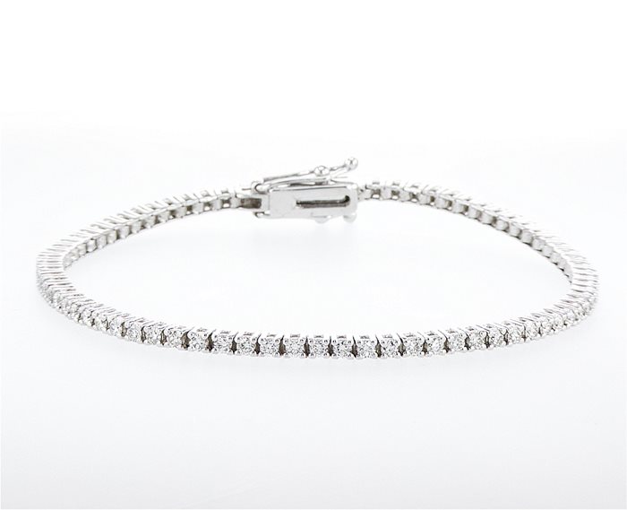 צמיד טניס שיניים 2 נקודות כל יהלום