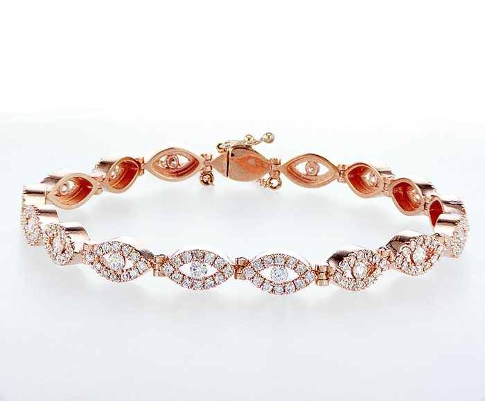 צמיד עיניים יהלומים