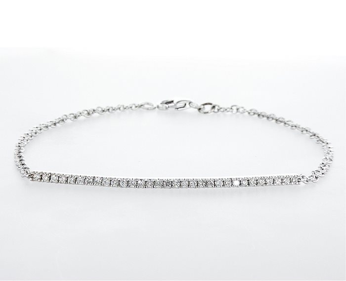 צמיד פס משובץ יהלומים