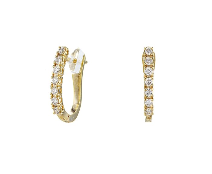 עגילי נבל משובצים יהלומים